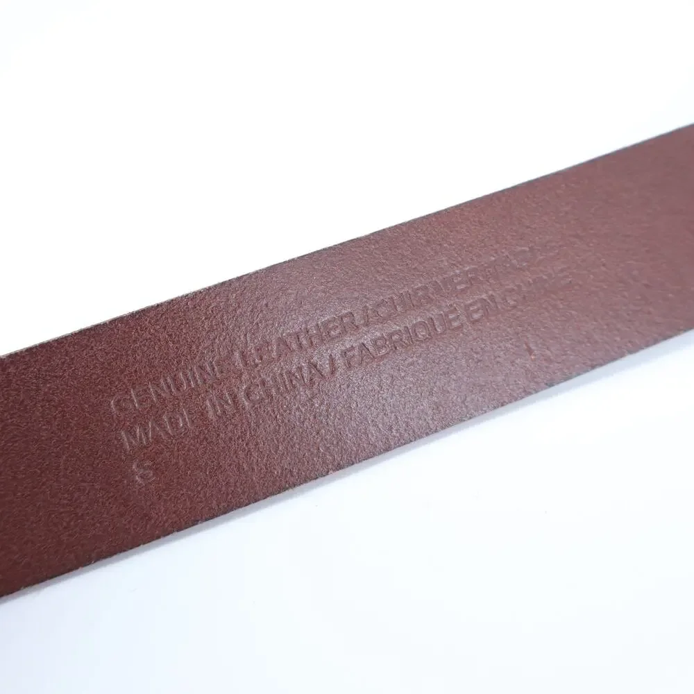 by Anthropologie Dora Snake Buckle Belt Brown Leather Adjustable Women's S